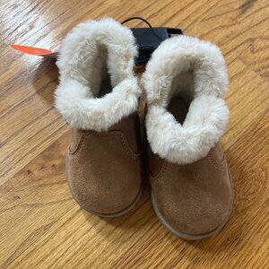 Baby Booties with Faux Fur